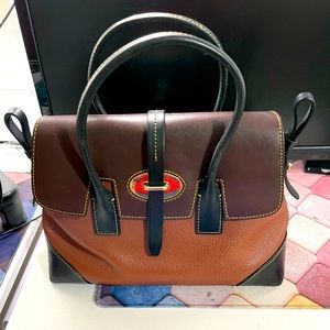 Elisa Tri-colored Satchel Dooney and Bourke